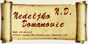 Nedeljko Domanović vizit kartica